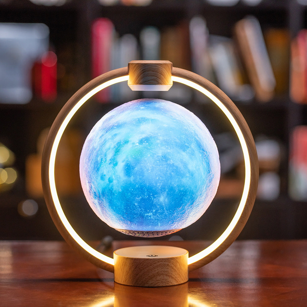 Levitating Moon Lamp with Bluetooth Speaker – 3D Floating Light & Sound