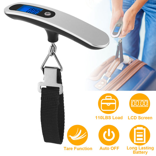 Portable Digital Luggage Scale – 50kg High-Precision LCD Travel Scale
