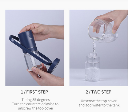 Portable USB Air Humidifier with Projection Night Light