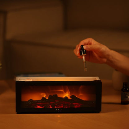 Fireplace Flame Aroma Diffuser – LED Simulation Aromatherapy Humidifier
