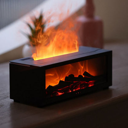 Fireplace Flame Aroma Diffuser – LED Simulation Aromatherapy Humidifier