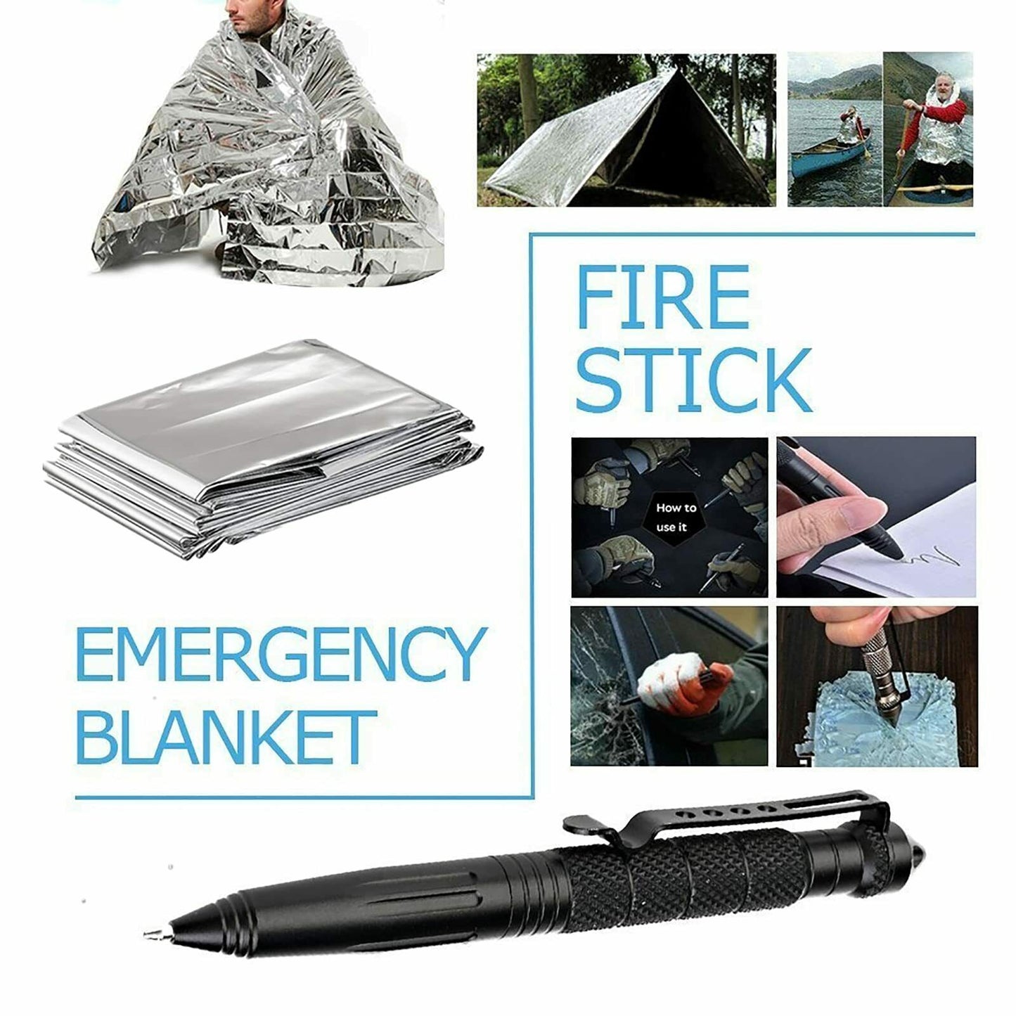 14-In-1 Outdoor Emergency Survival Kit – Camping & Hiking Gear Case