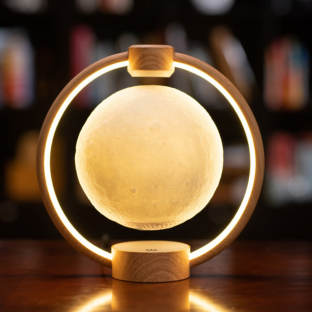 Levitating Moon Lamp with Bluetooth Speaker – 3D Floating Light & Sound