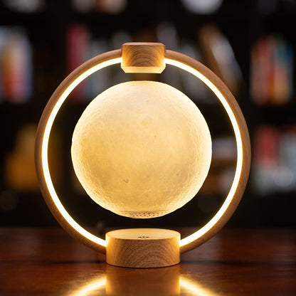Levitating Moon Lamp with Bluetooth Speaker – 3D Floating Light & Sound