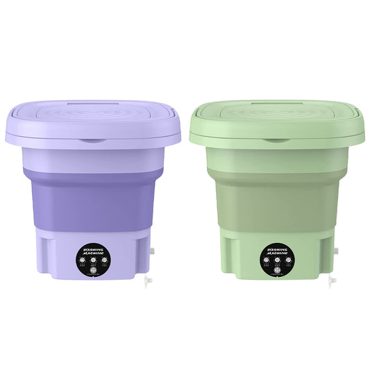 Portable Foldable Washing Machine – Mini Laundry Washer with Drain Basket